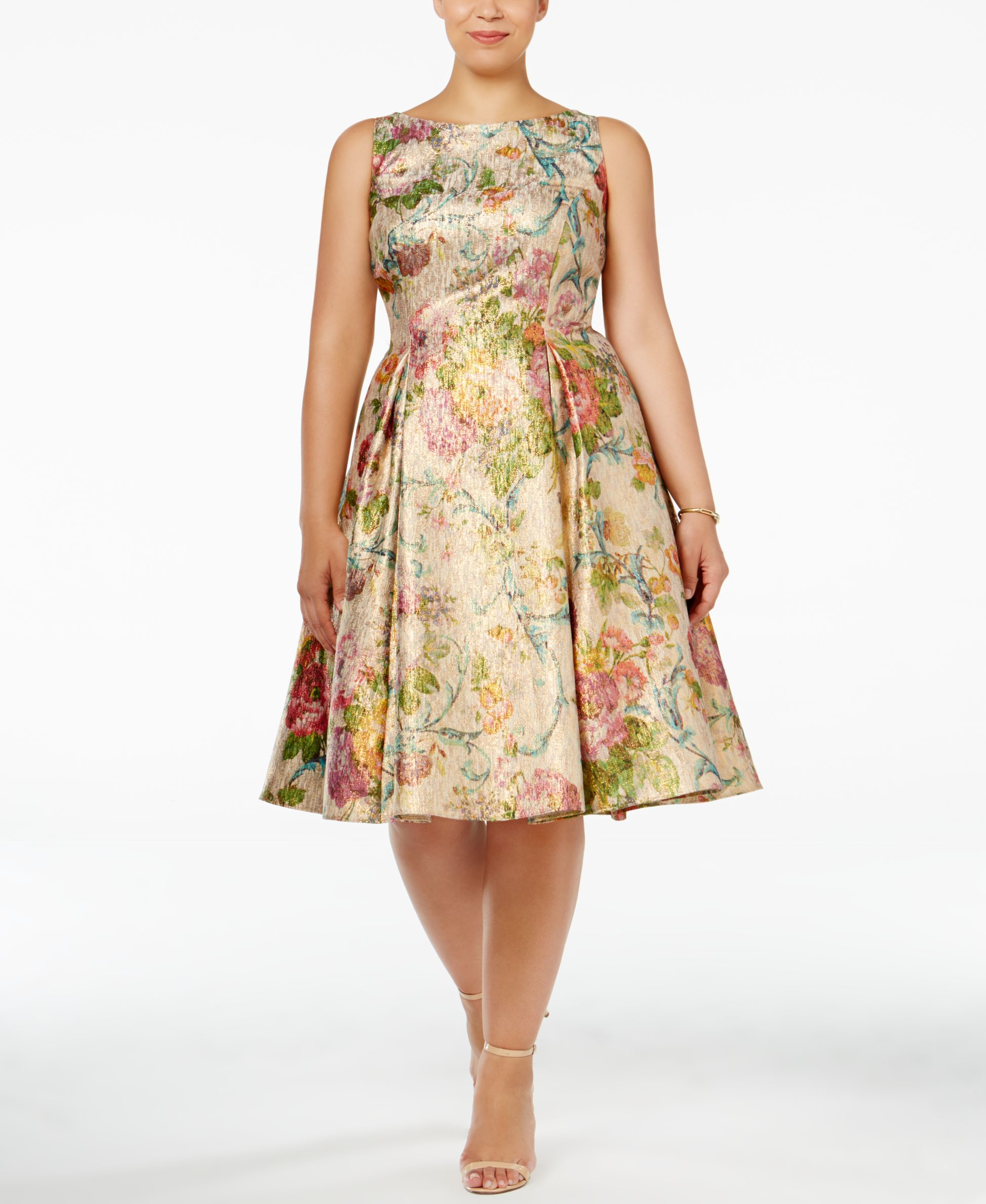 Adrianna papell fit hot sale and flare dress